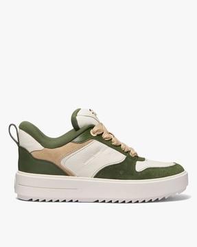 rumi colourblock leather lace-up platform sneakers