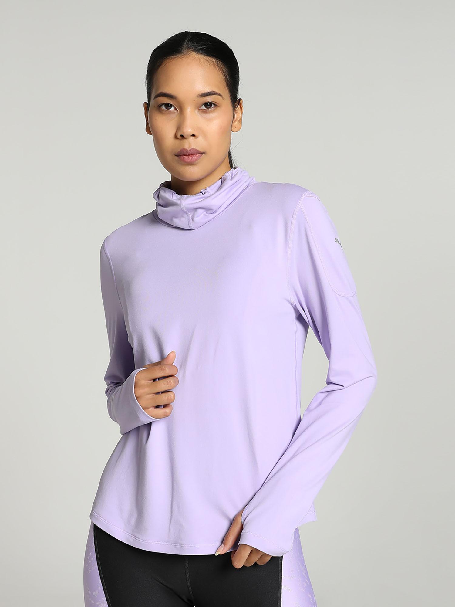 run brushed cloud spun women's lavender t-shirt