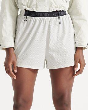 run double layer striped shorts