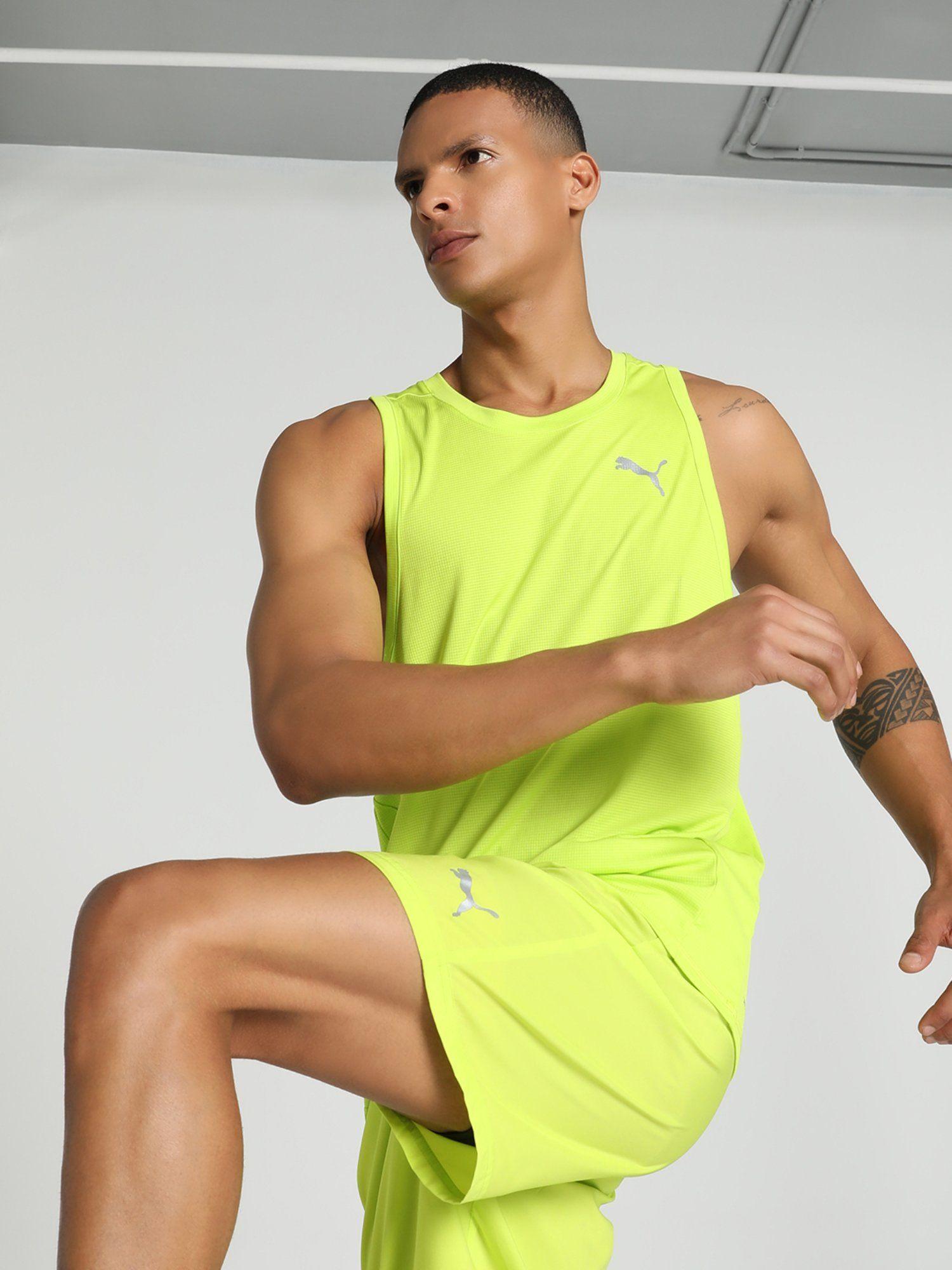 run favourite singlet mens green tanks