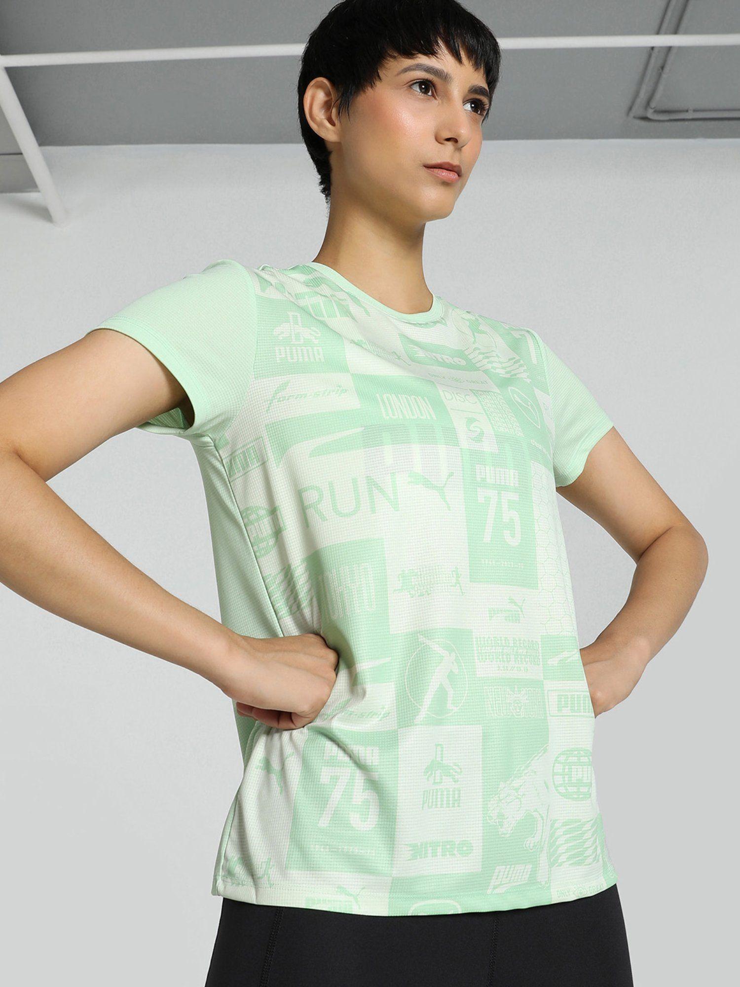 run favourite womens green t-shirt