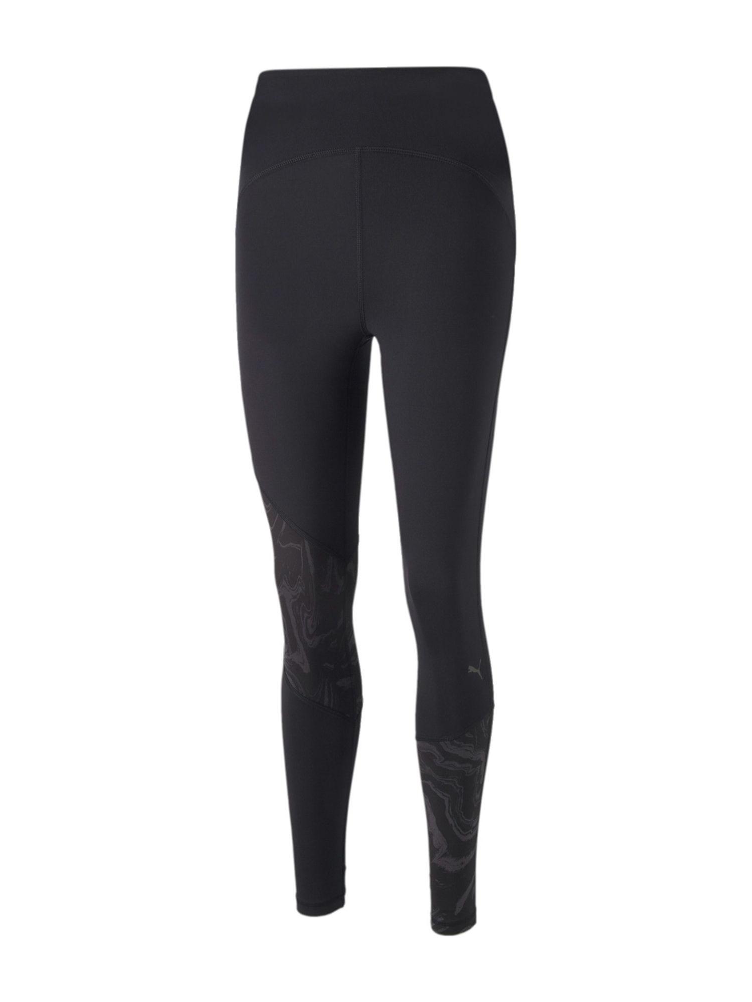 run graphic hw 7/8 w women black tights