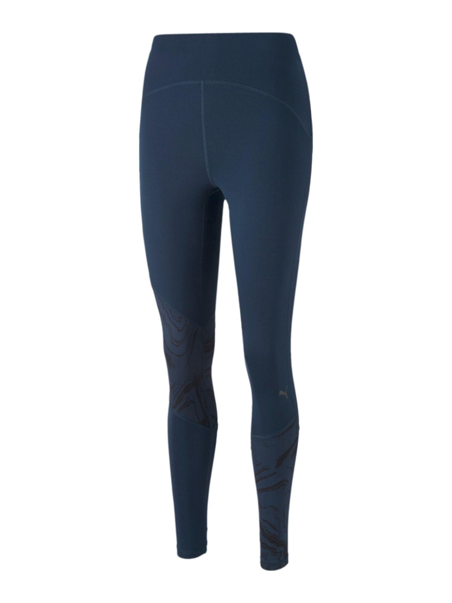 run graphic hw 7/8 w women blue tights