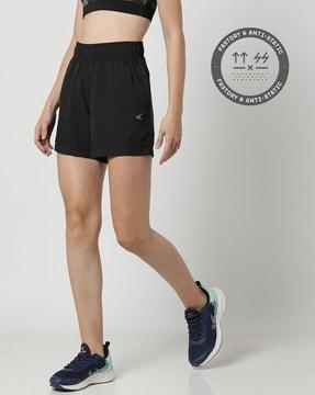 running shorts with elasticated waist