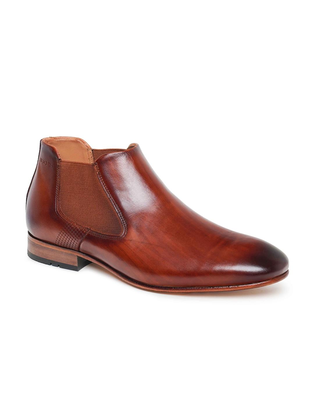 ruosh men round-toe leather chelsea boots
