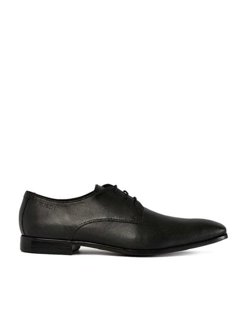 ruosh men's black derby shoes