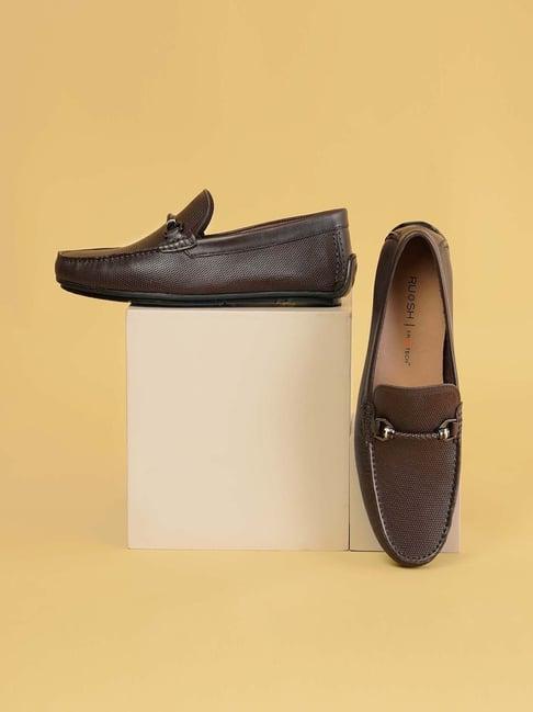 ruosh men's brown casual loafers