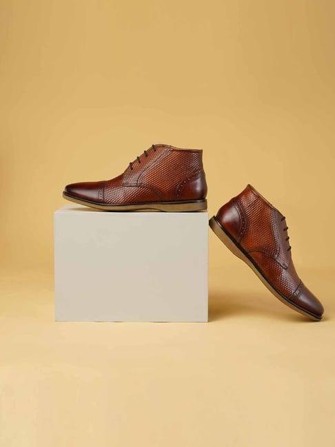 ruosh men's brown derby boots