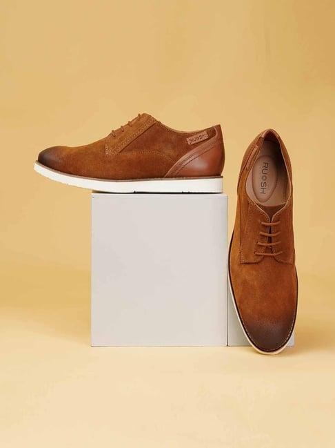 ruosh men's brown derby shoes