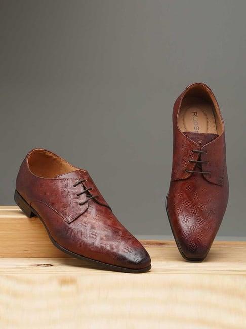 ruosh men's brown derby shoes