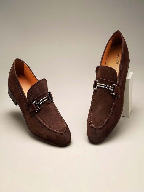 ruosh men's brown formal loafers