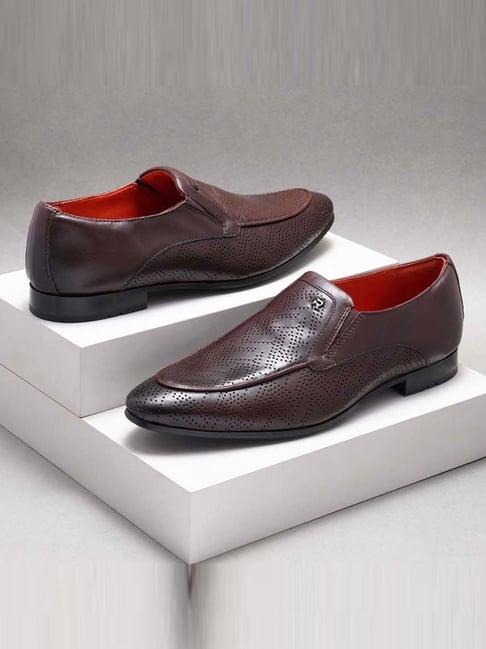 ruosh men's burgundy formal loafers