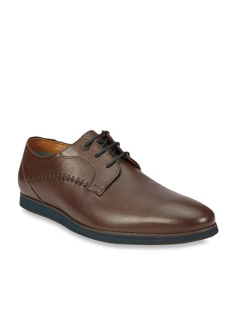 ruosh men's paris brown derby shoes