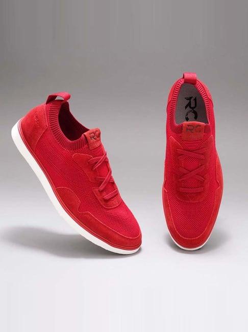 ruosh men's red casual sneakers