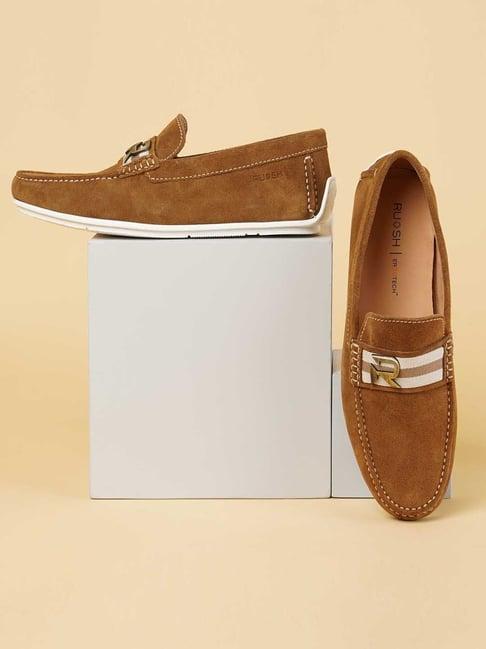 ruosh men's tan casual loafers