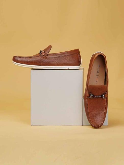 ruosh men's tan casual loafers