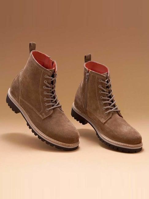 ruosh men's tan derby boots