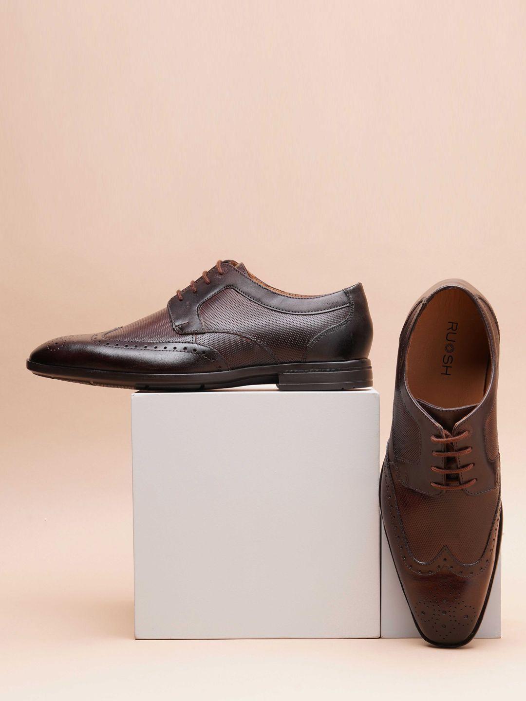 ruosh men leather lace-up formal brogues