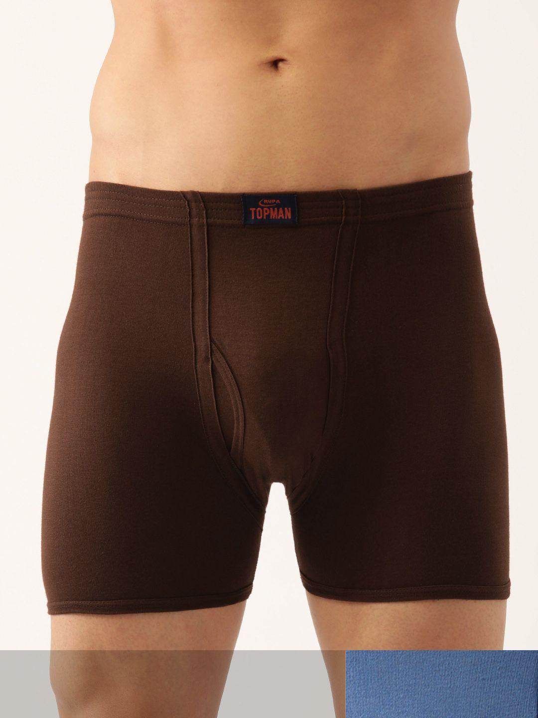 rupa men pack of 2 solid cotton trunks
