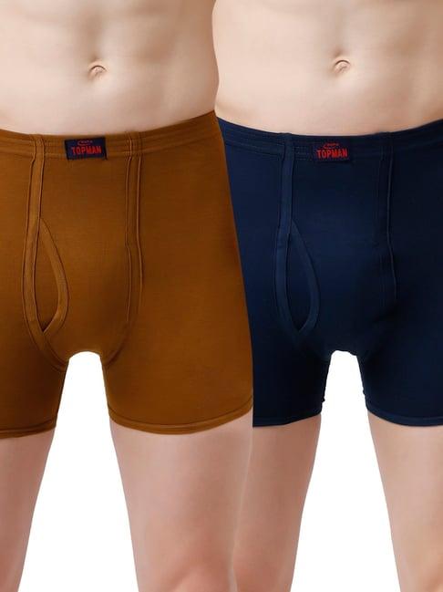 rupa topman assorted regular fit trunks - pack of 2