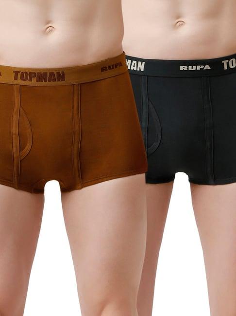 rupa topman assorted regular fit trunks - pack of 2