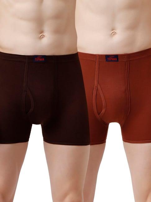 rupa topman assorted regular fit trunks - pack of 2