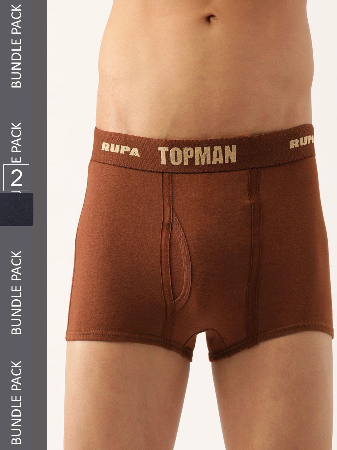 rupa topman men pack of 2 trunks topman mini drawer (oe)-navy &rust-95