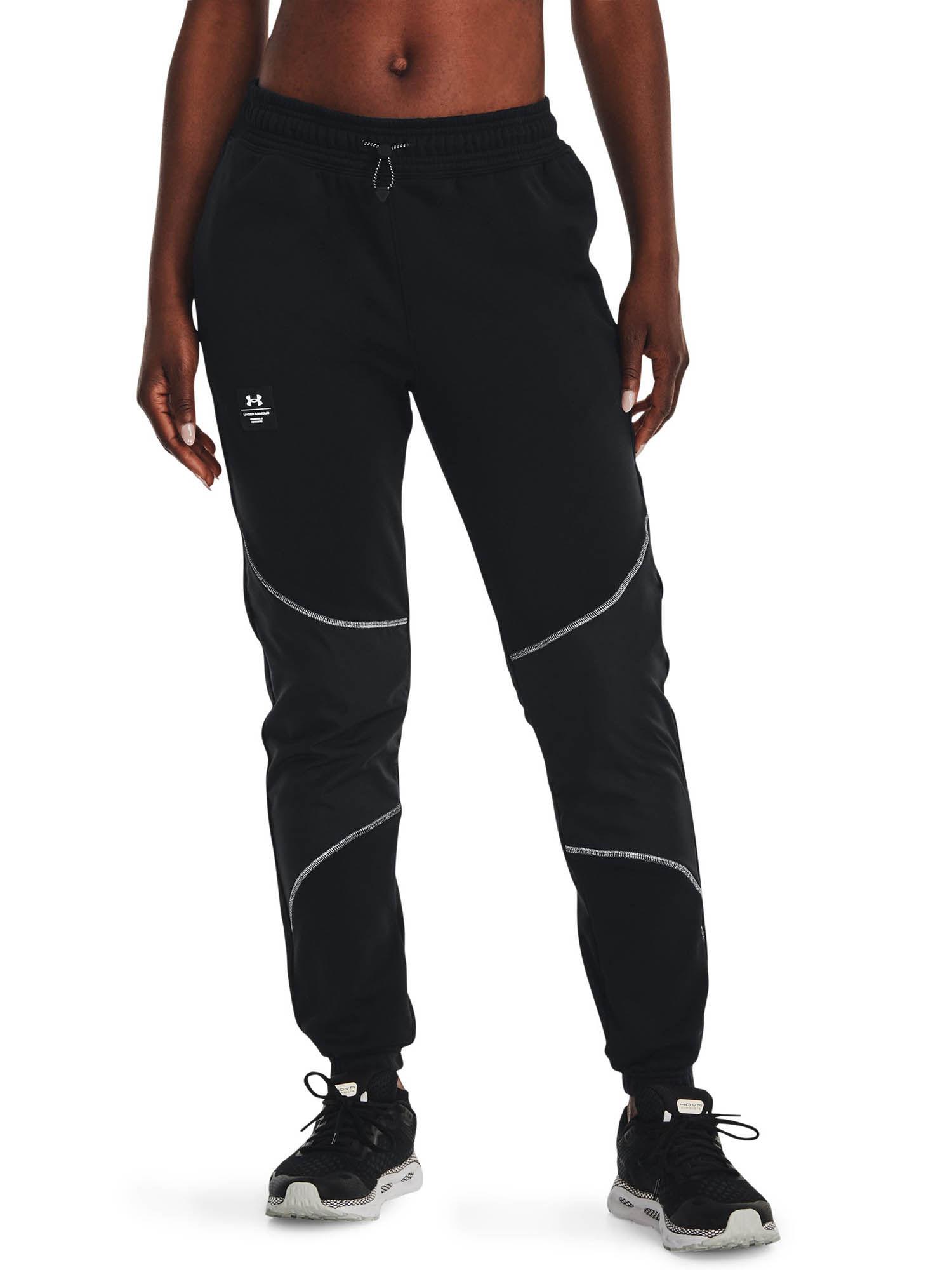 rush fleece track pants-black