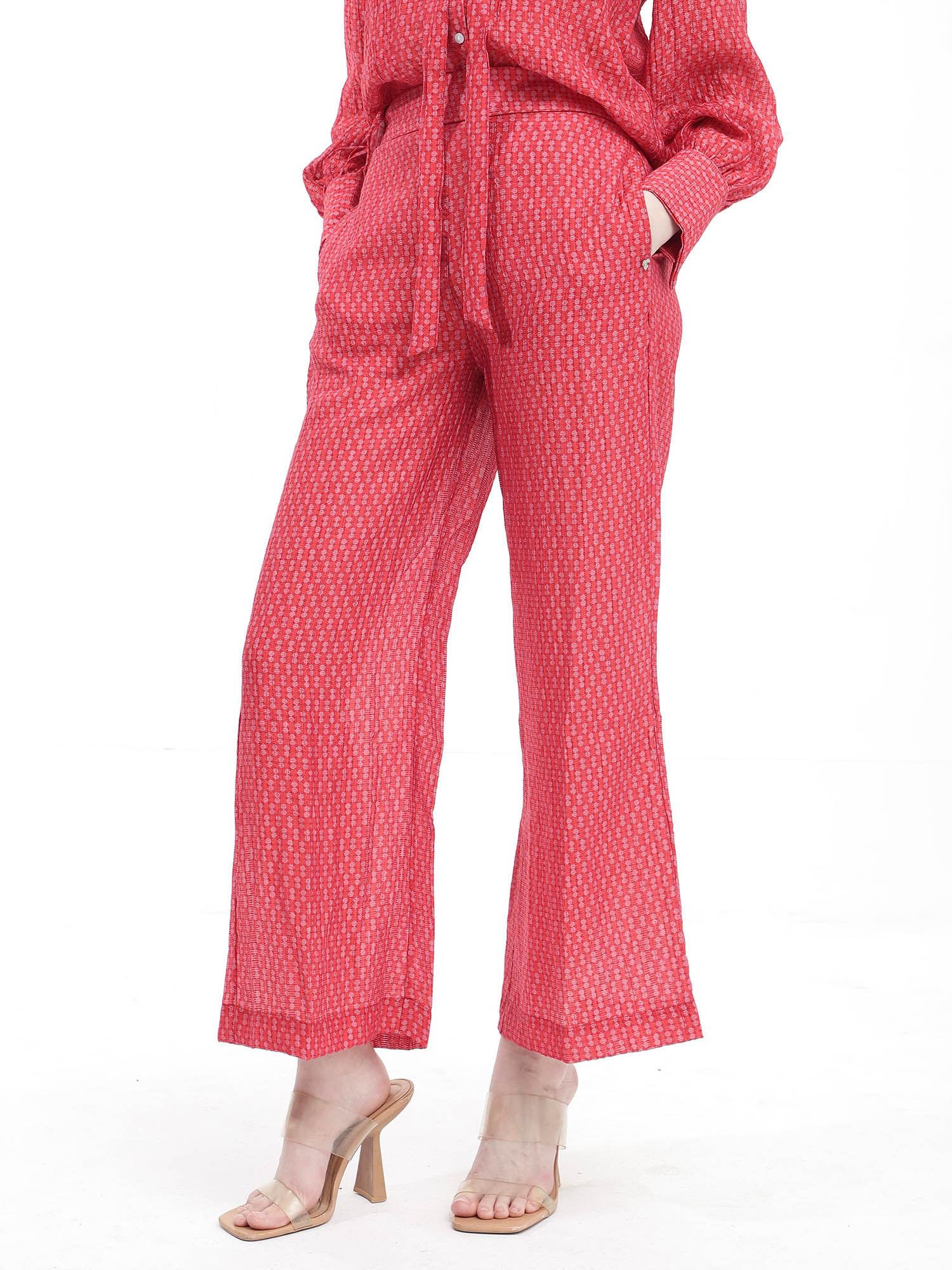 rusha-b primary red printed trouser