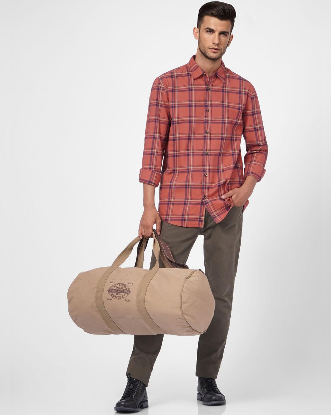 rust check full sleeves shirt