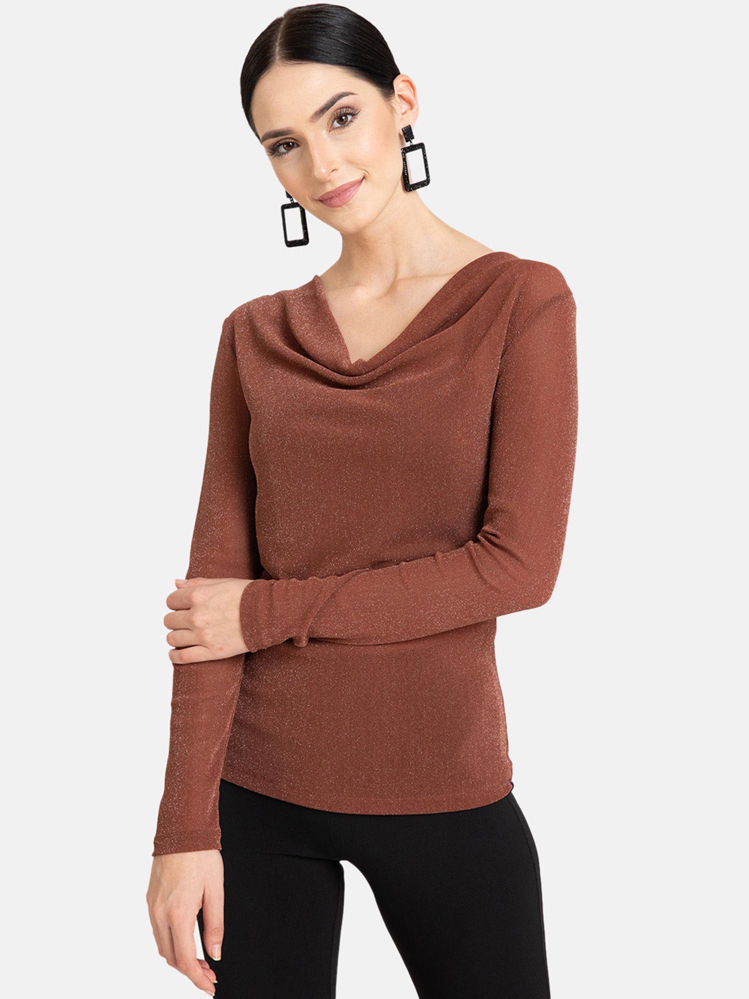 rust lurex top