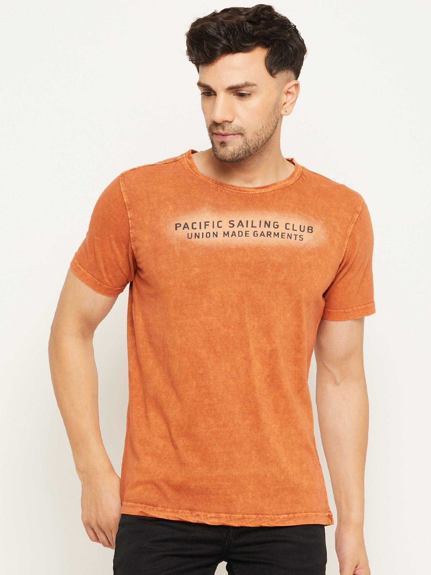 rust printed t-shirt