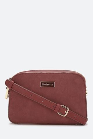 rust solid formal pu women cross body bag