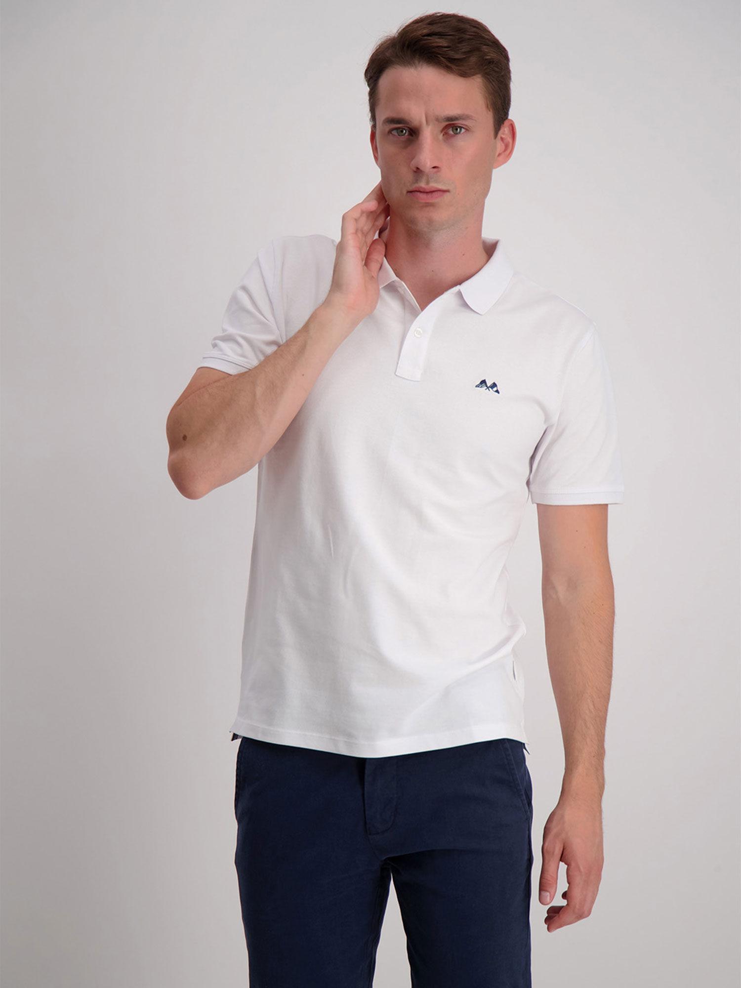 rust solid polo collar t shirt