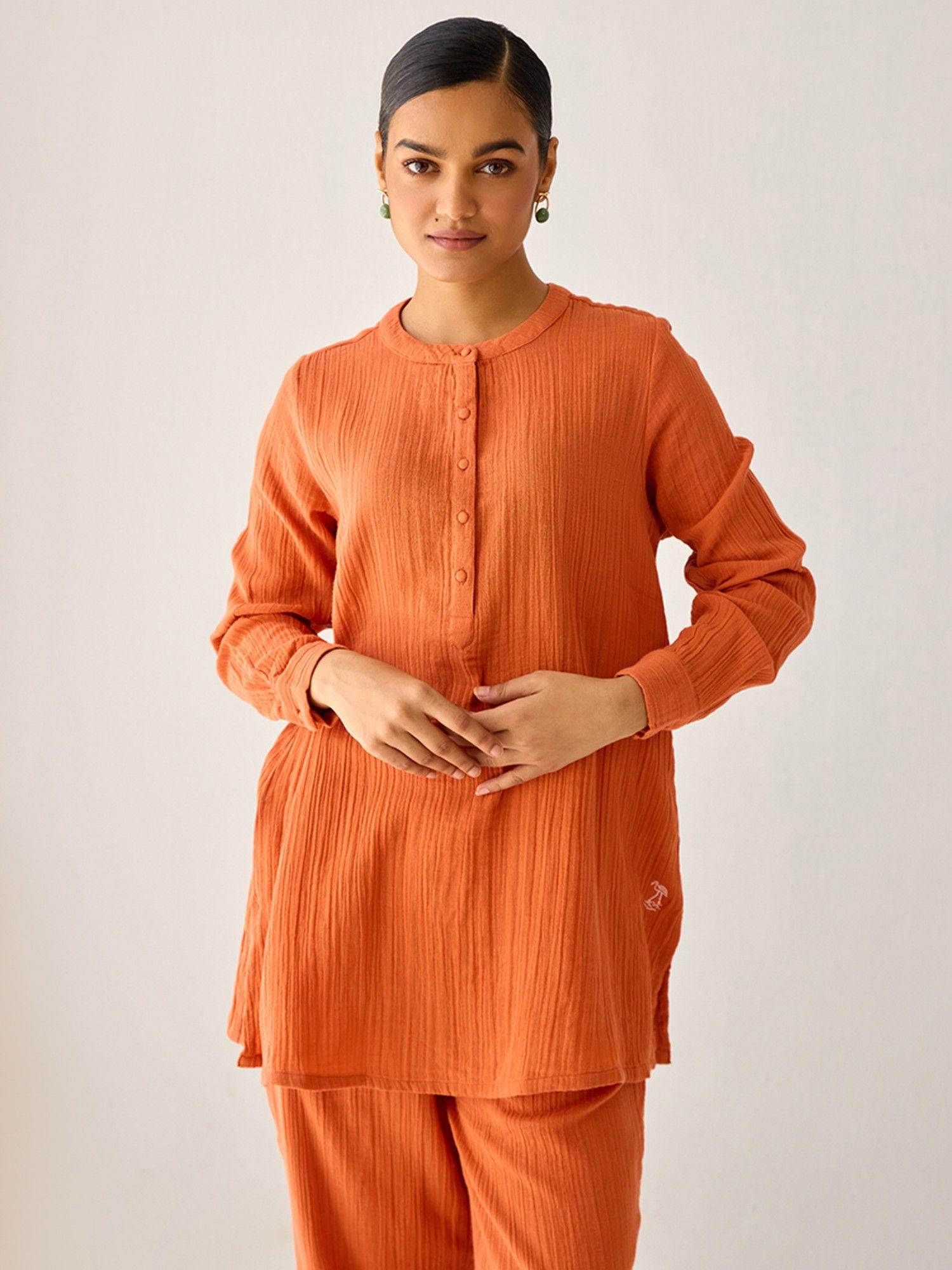 rust summer kurti