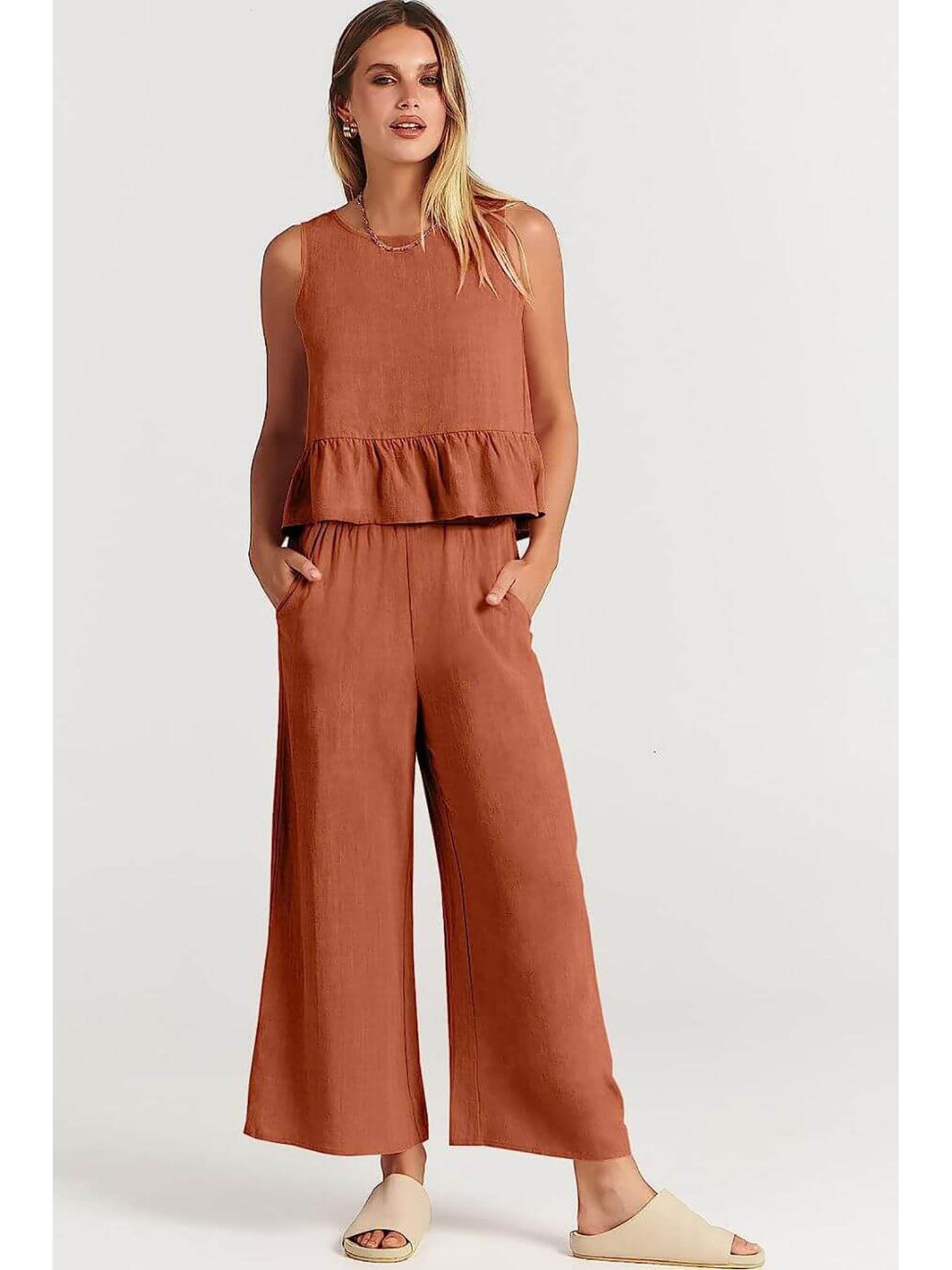 rust true co-ord (set of 2)