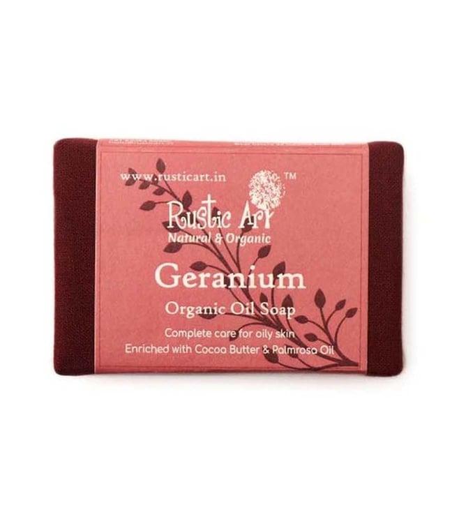 rustic art geranium soap - 100 gm