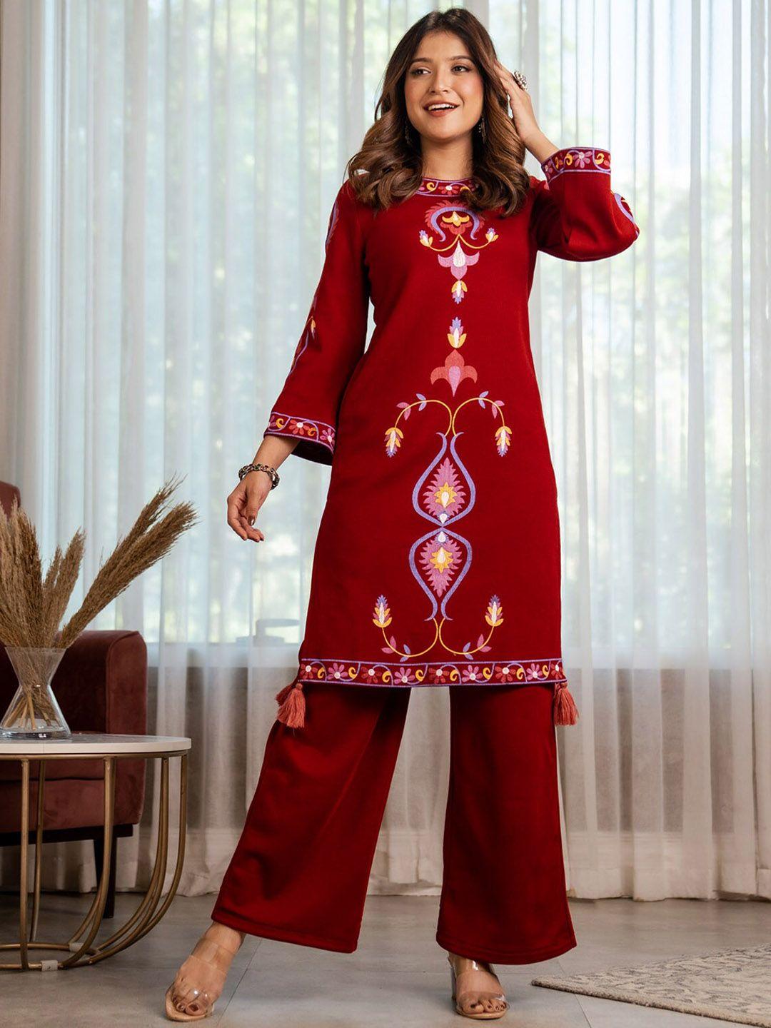 rustorange women ethnic motifs printed kurta