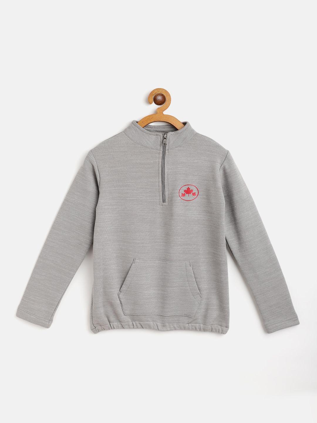 rute boys grey cotton fleece pullover