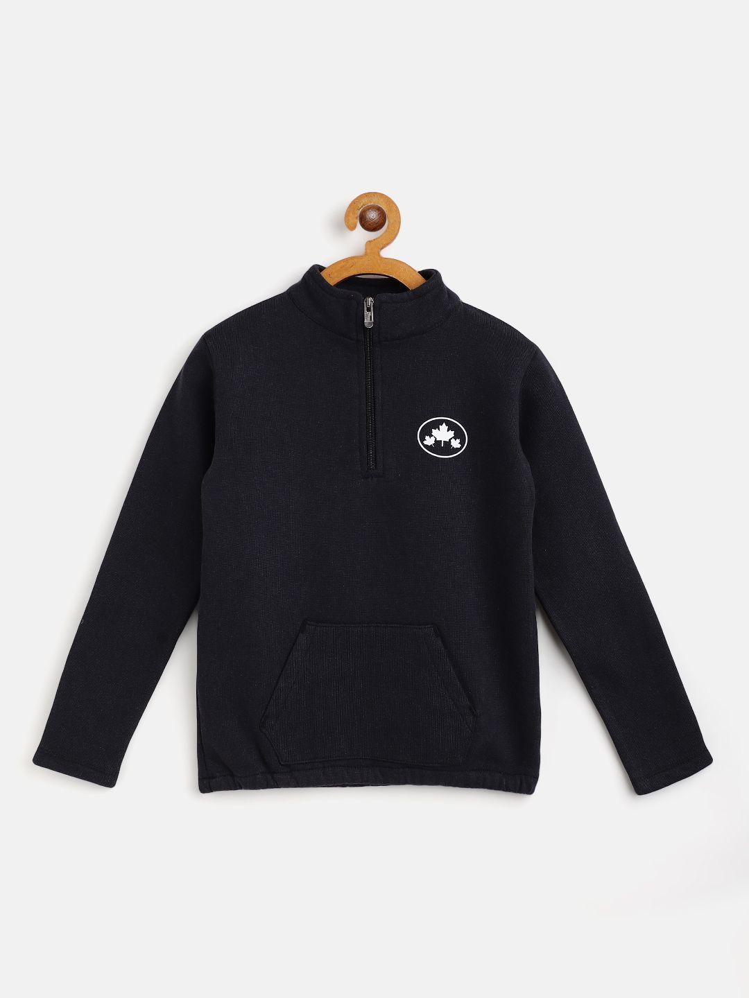 rute boys navy blue cotton fleece pullover