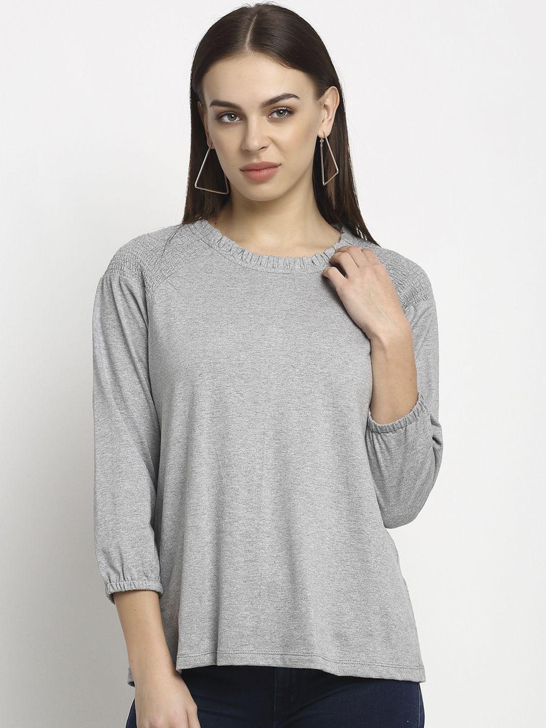 rute grey pure cotton regular top