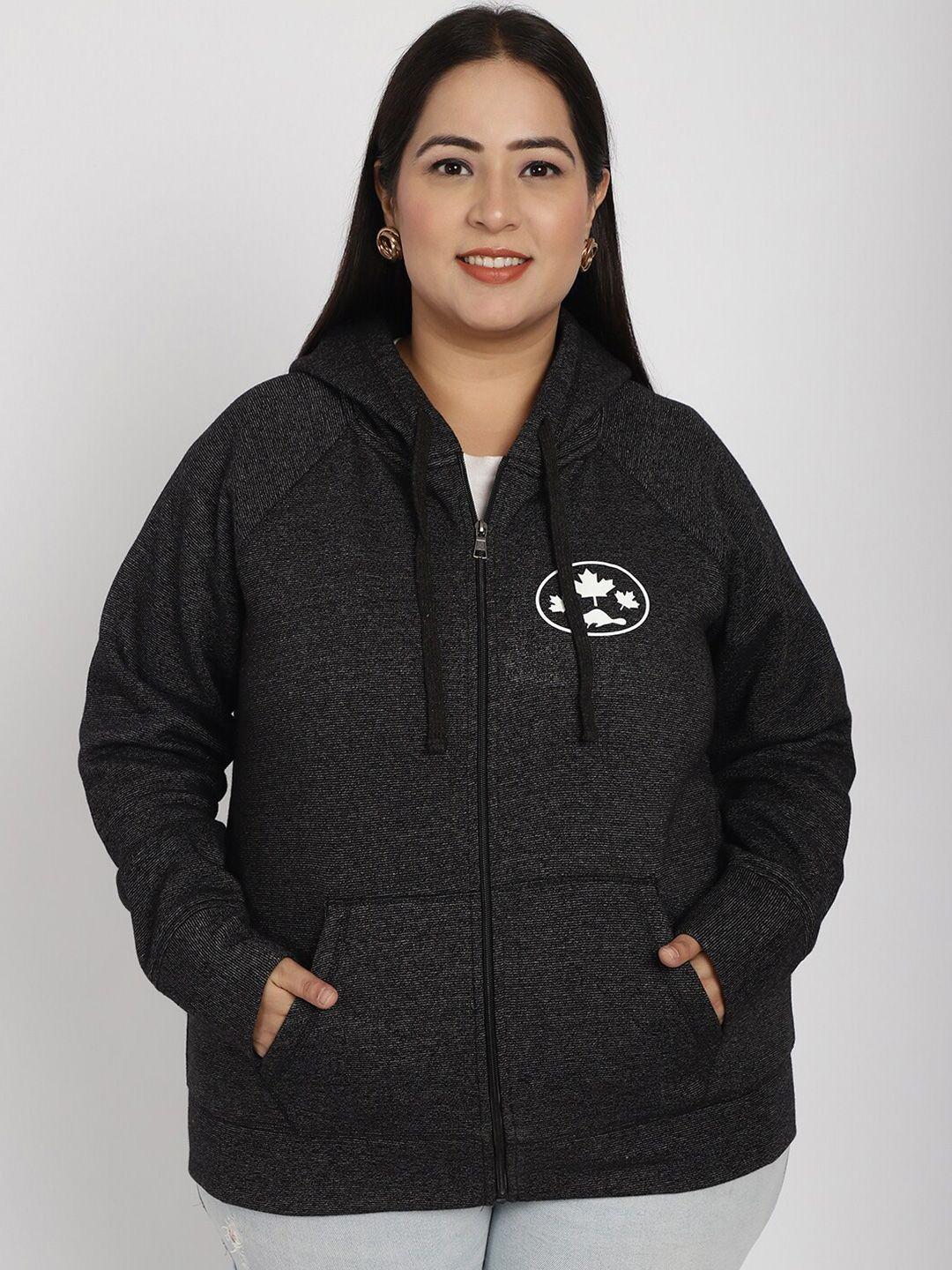 rute plus size hooded cotton sweatshirt