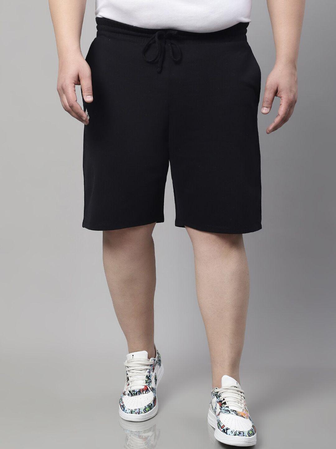 rute plus size men mid rise cotton shorts