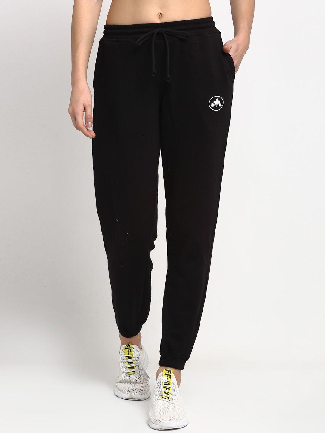 rute women black solid joggers