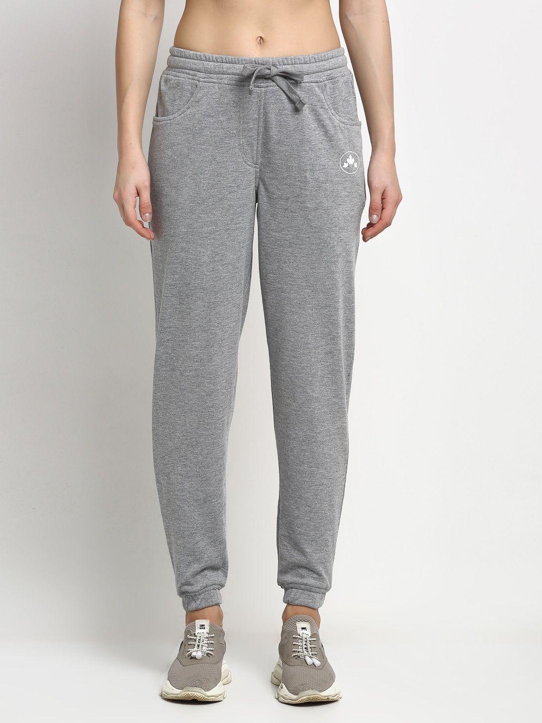 rute women grey solid joggers