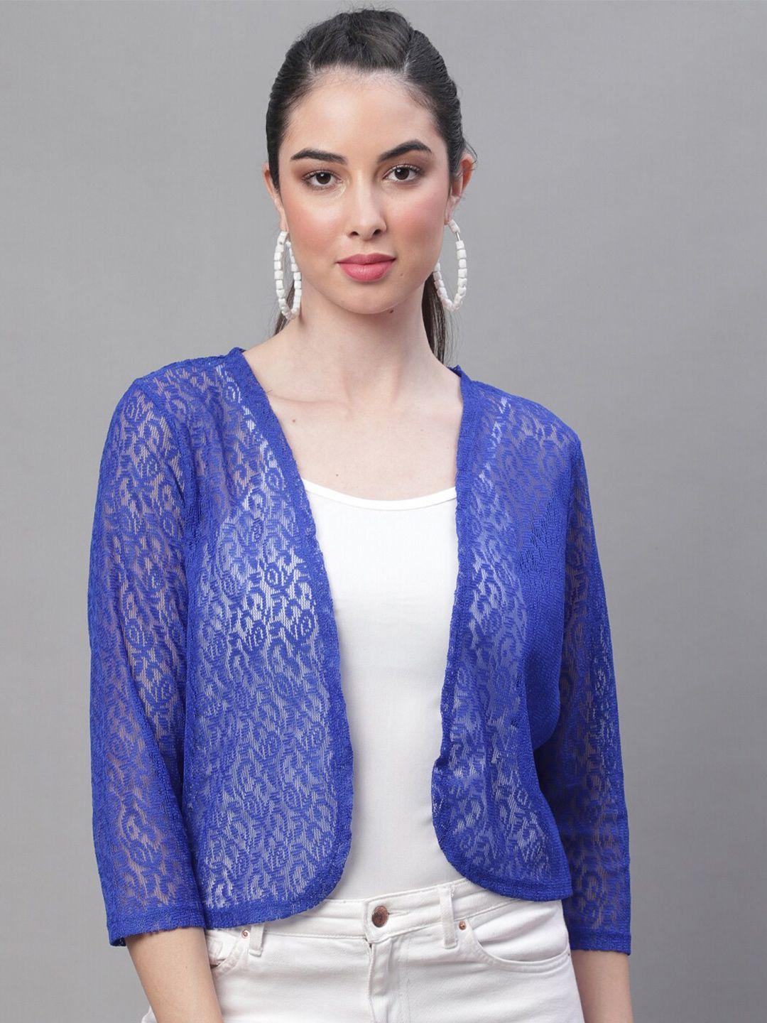 rute women lace open front crop shrug