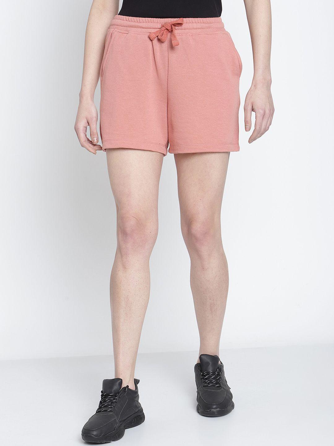 rute women maroon cotton shorts