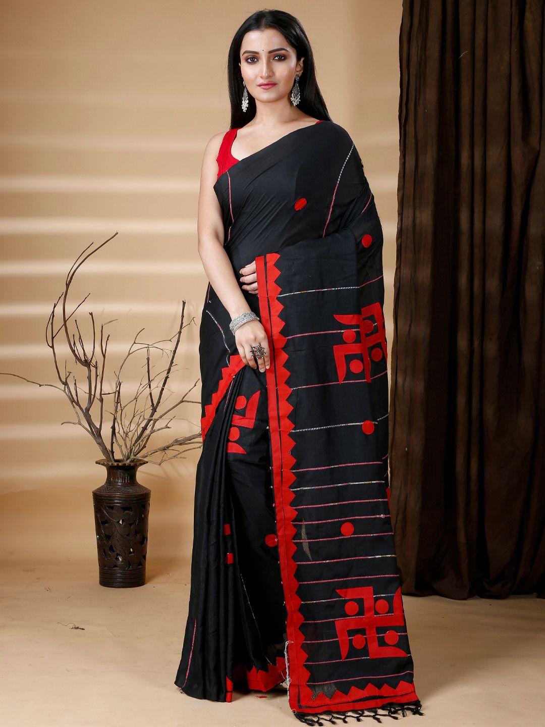 ruuprekha ethnic motifs printed pure cotton saree