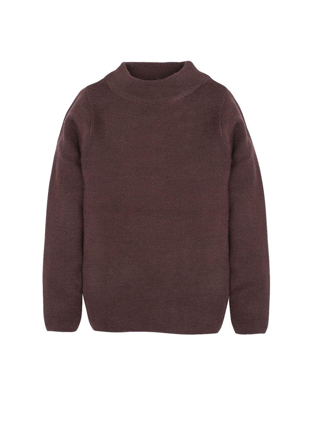 rvk kids coffee brown solid pullover sweater