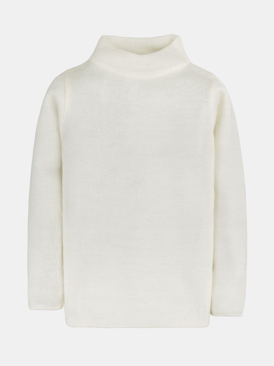 rvk kids off-white solid acrylic sweater
